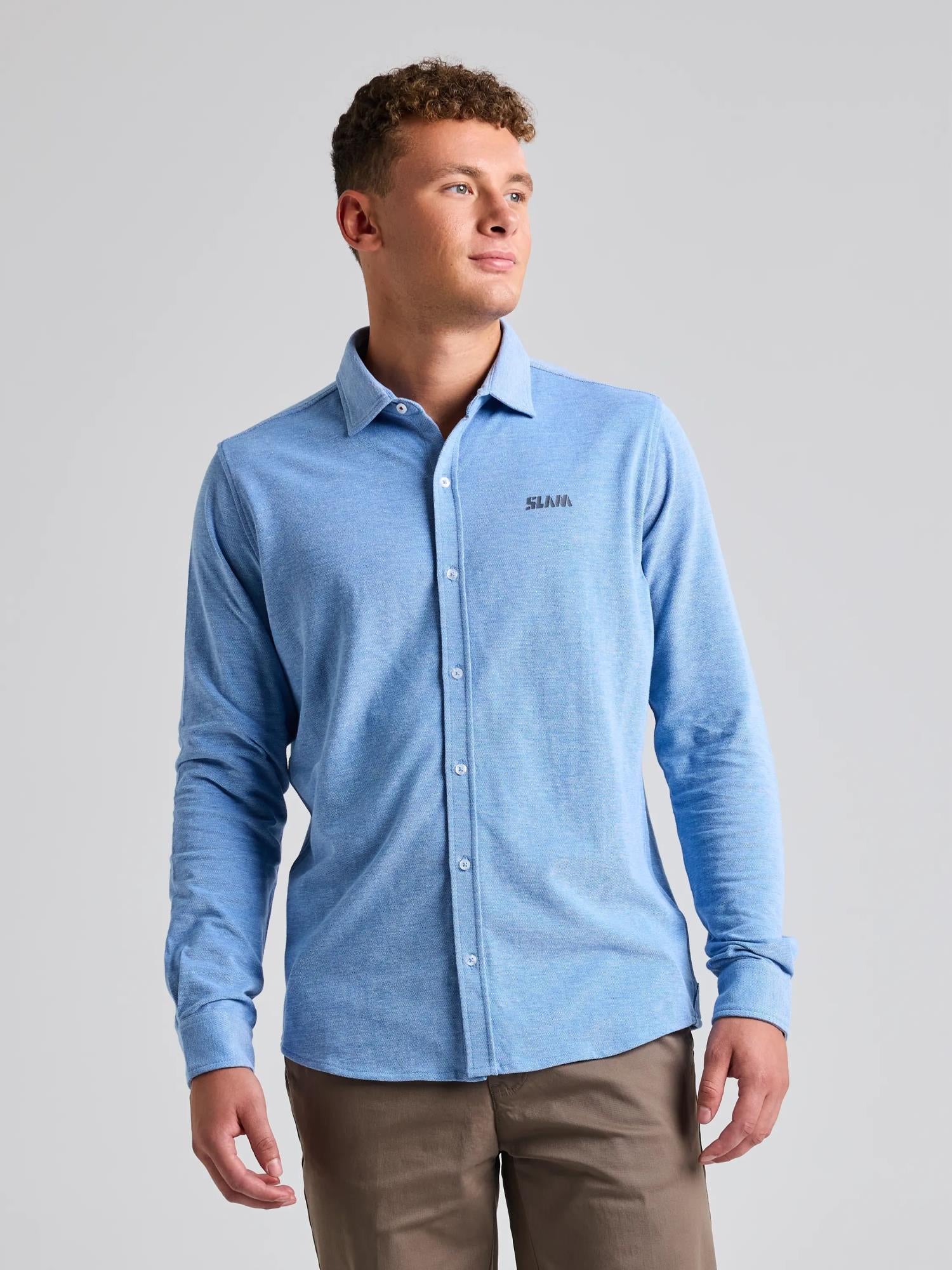 SHIRT HEBA LS - Világos kék