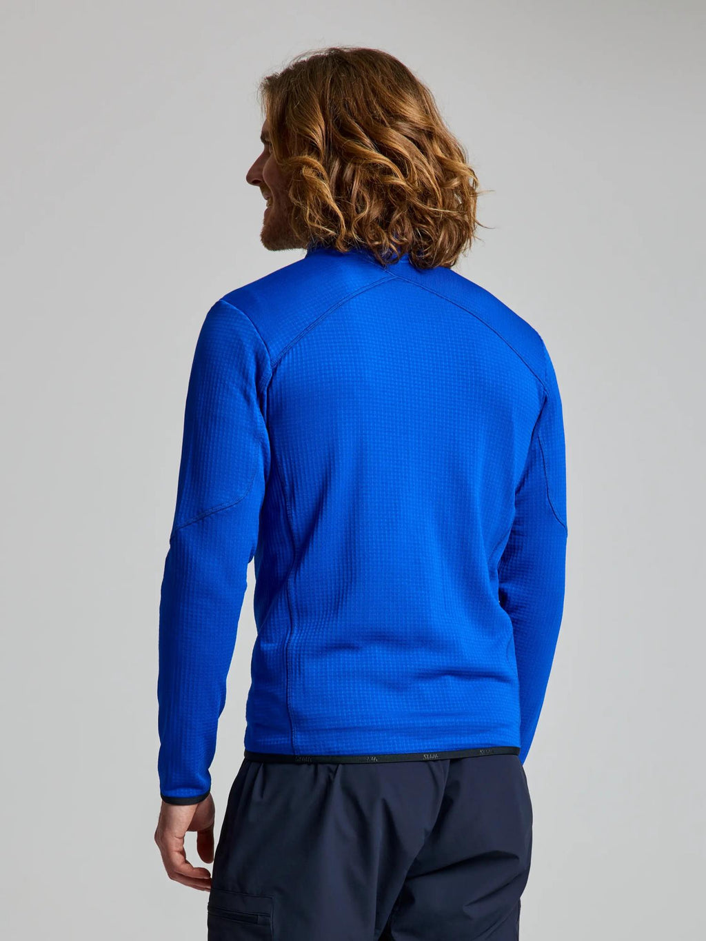 ACT GRID FLEECE - Olimpia kék