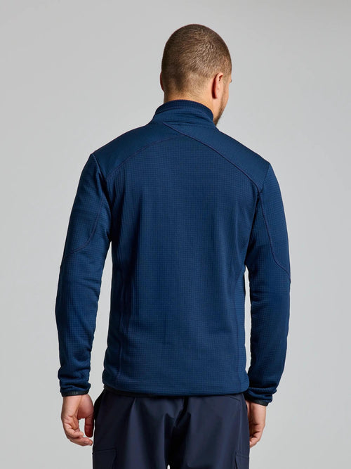 ACT GRID FLEECE - Navy