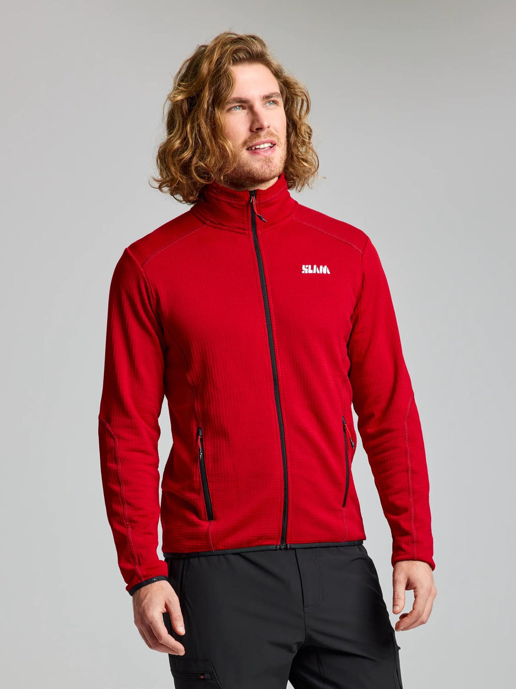ACT GRID FLEECE - Chili