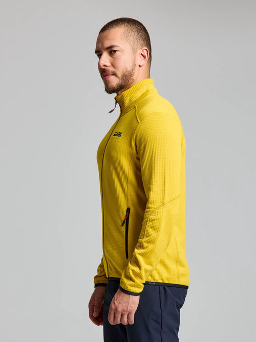 ACT GRID FLEECE - Sárga