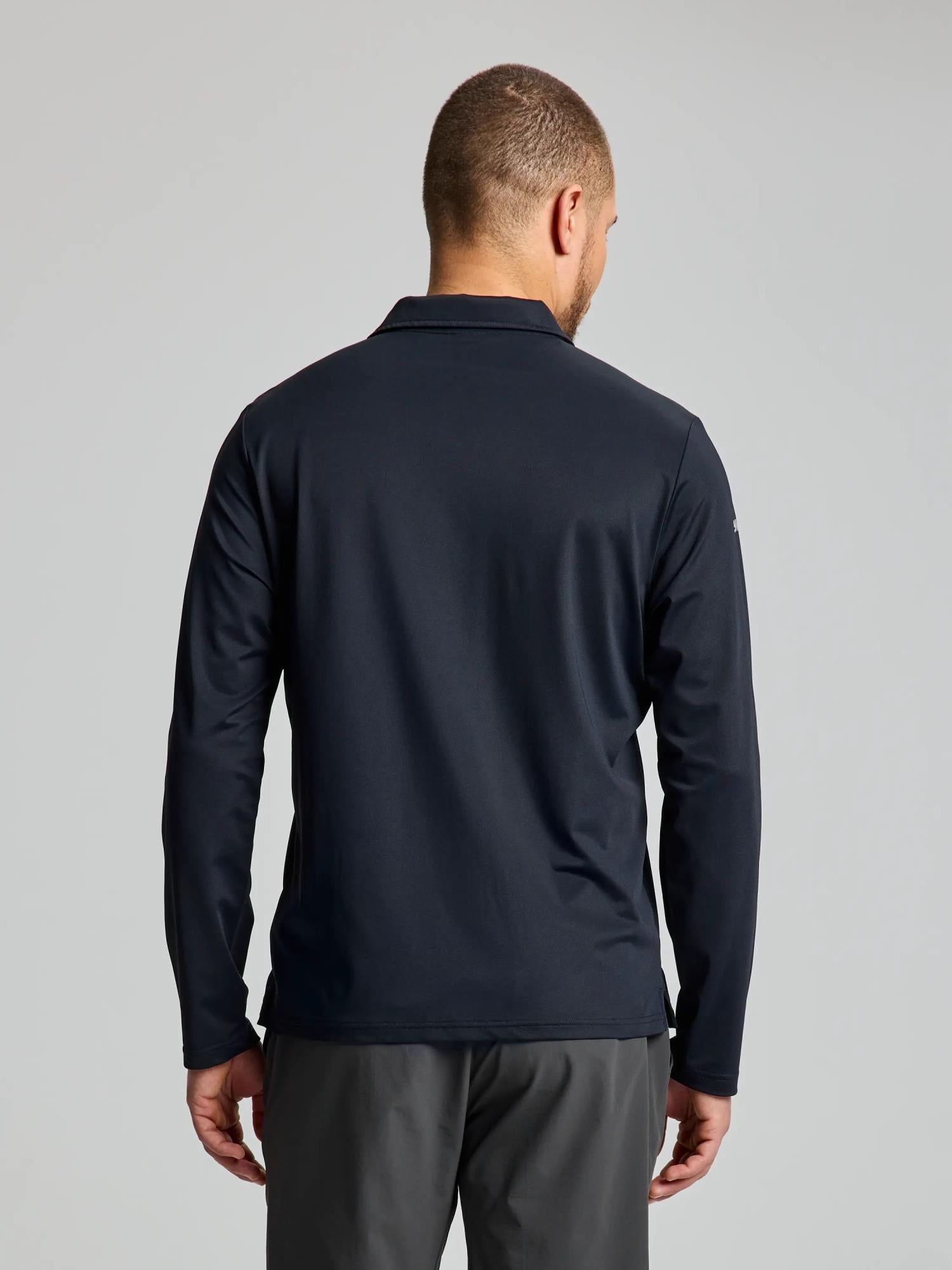 TECH PIQUE POLO LS - Fekete