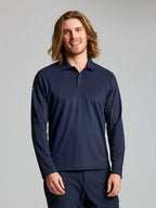TECH PIQUE POLO LS - Navy
