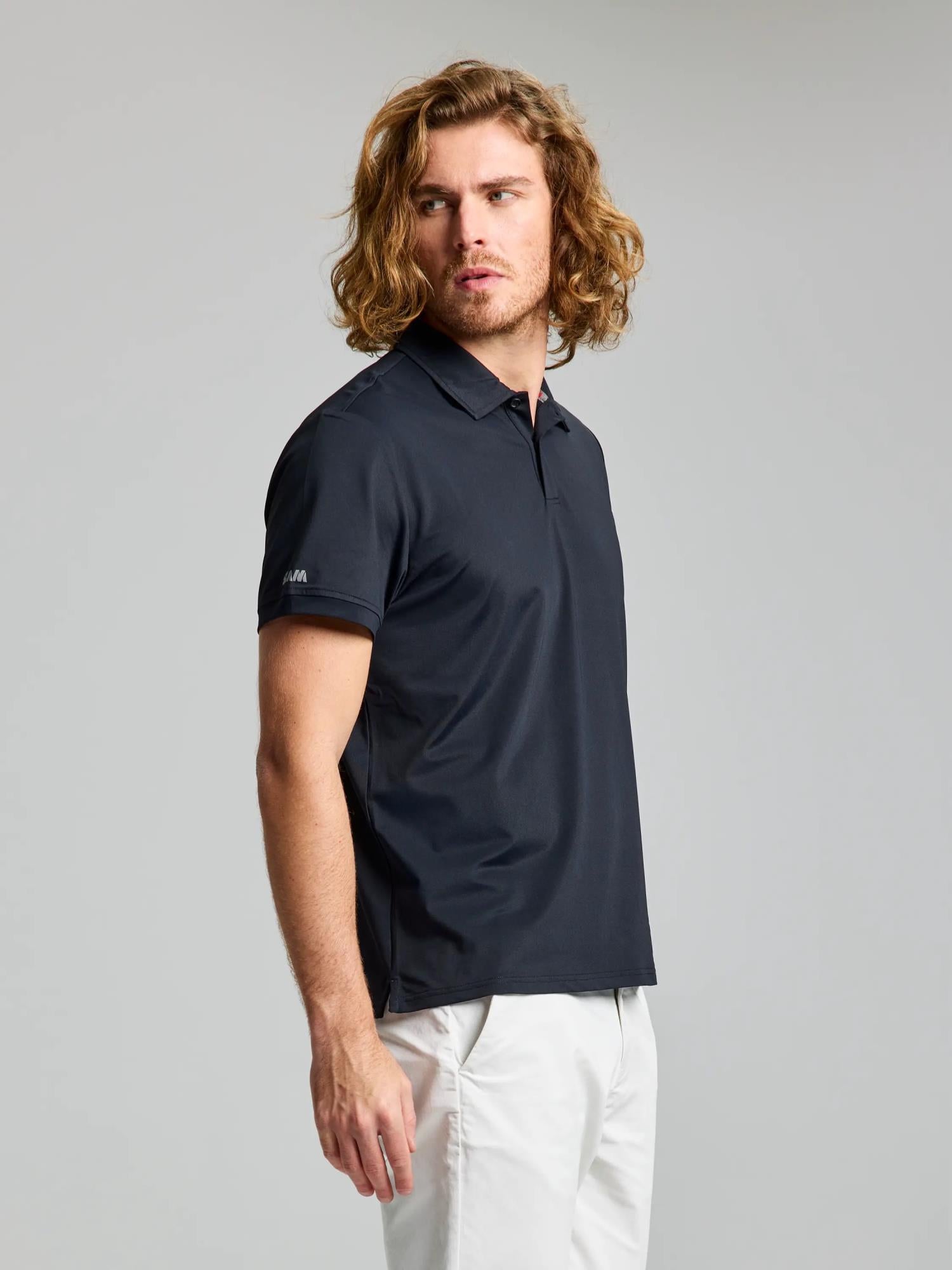 TECH PIQUE POLO SS - Fekete