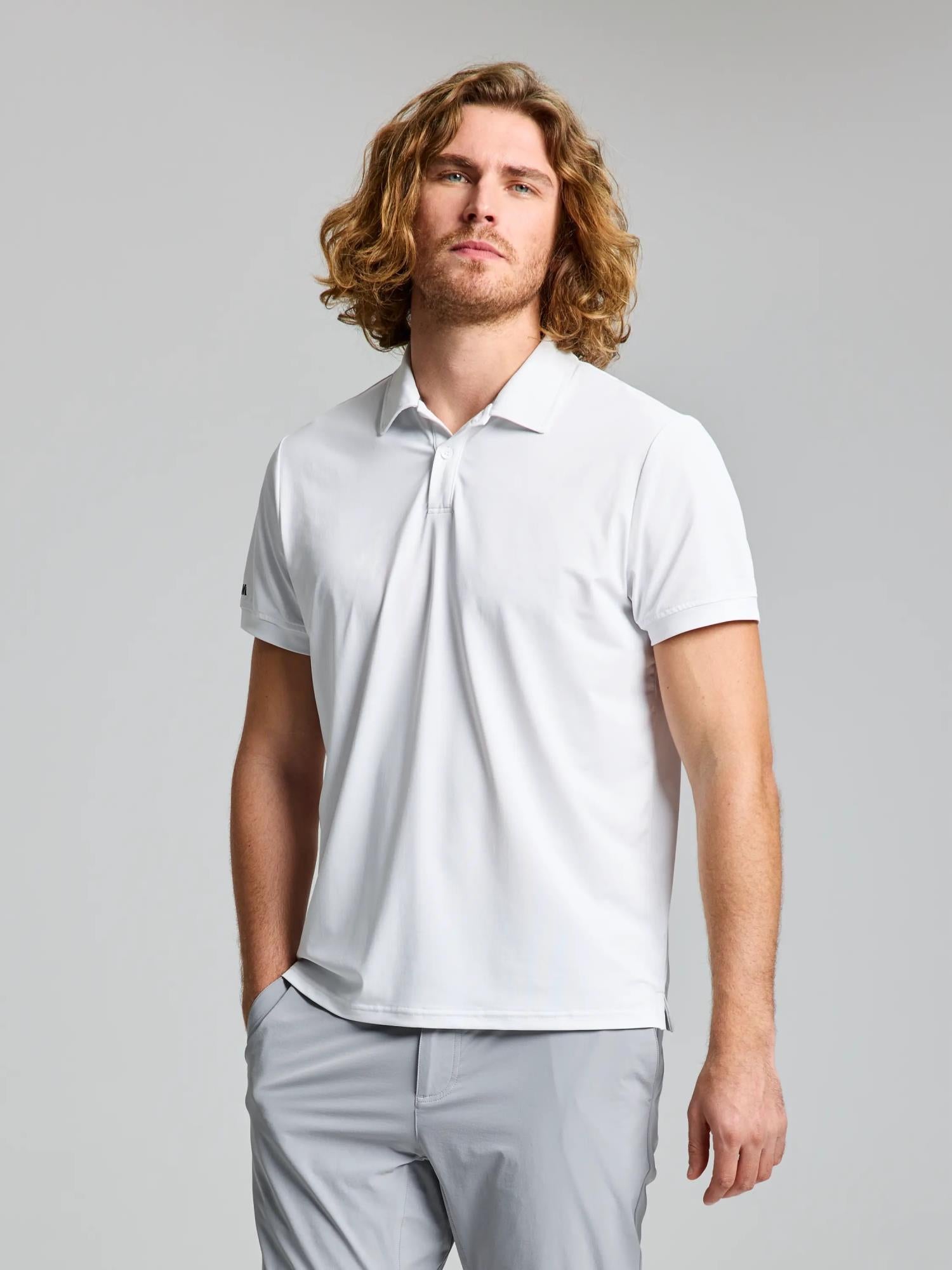 TECH PIQUE POLO SS - Fehér