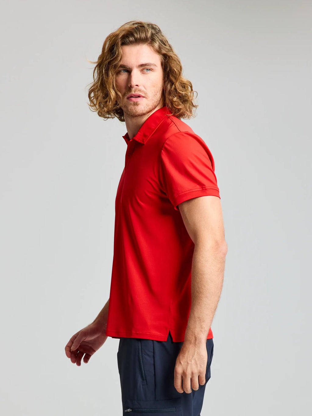 TECH PIQUE POLO SS - Piros