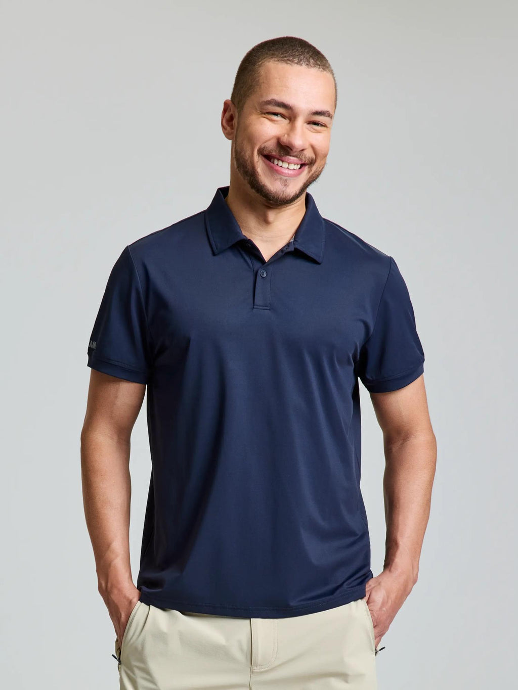 TECH PIQUE POLO SS - Navy