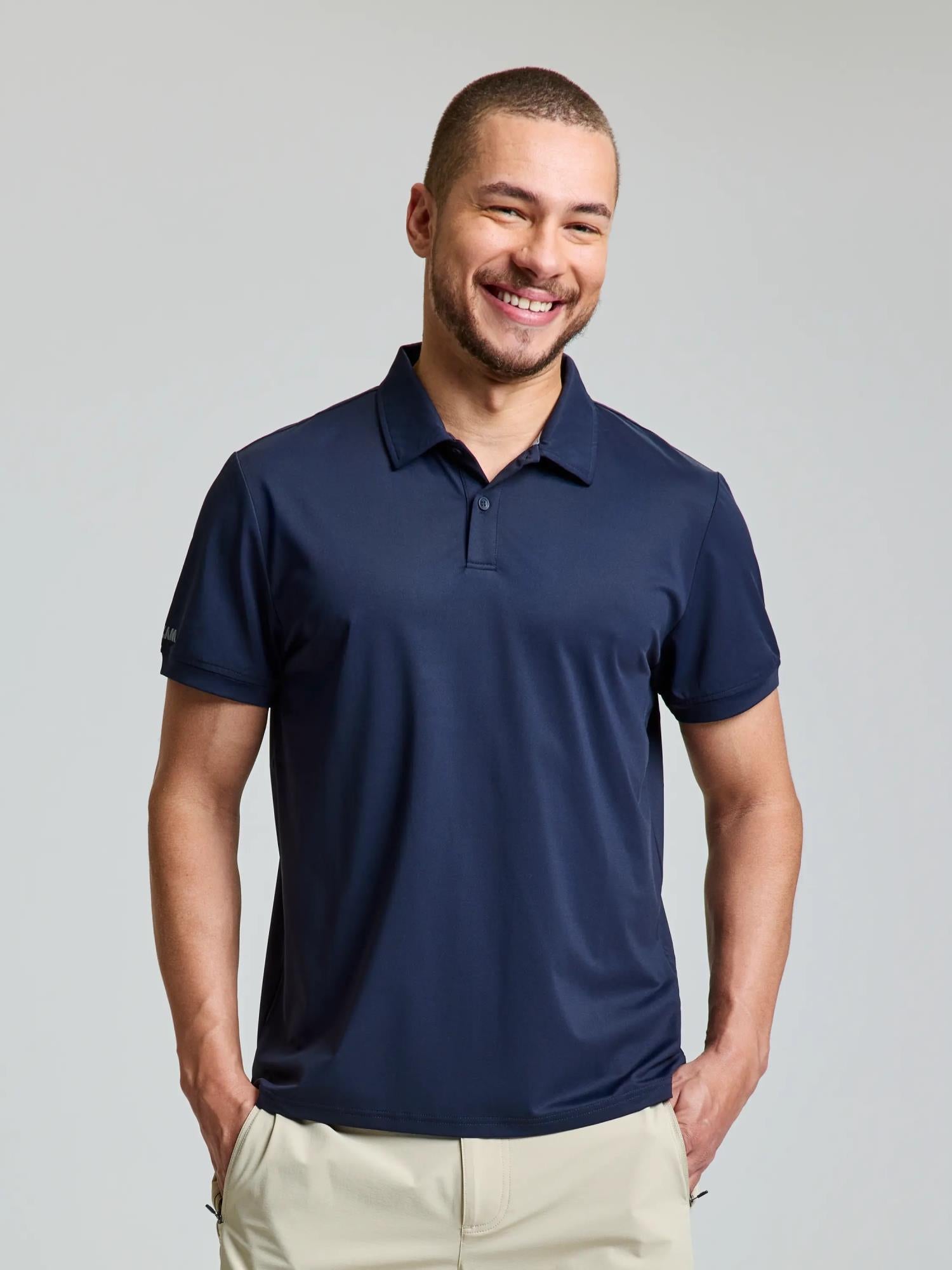 TECH PIQUE POLO SS - Navy