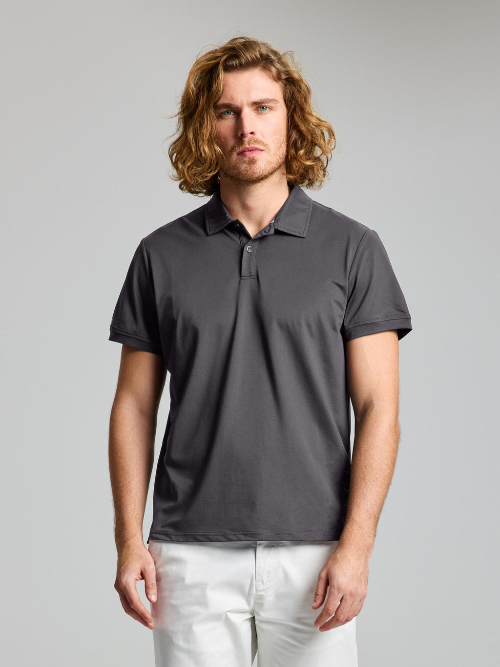 TECH PIQUE POLO SS - Titánium