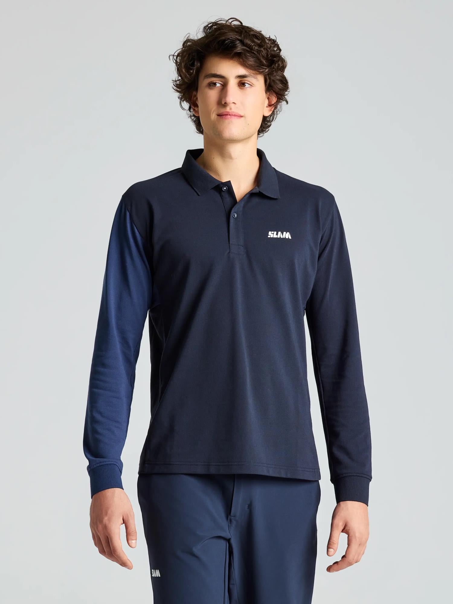 OD DRIRELEASE POLO LS - Navy