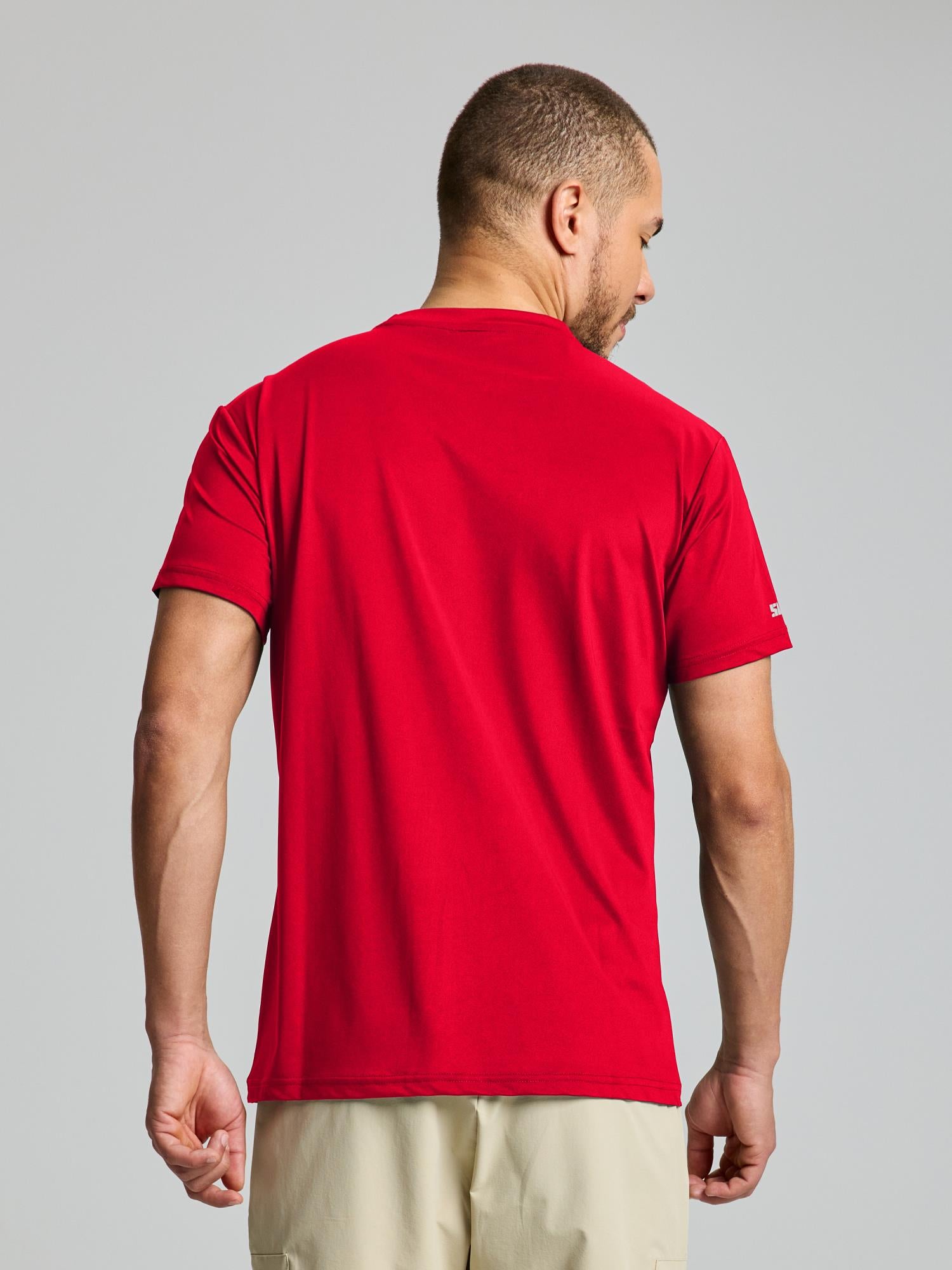 TECH PIQUE T-SHIRT - Piros