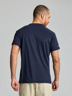 TECH PIQUE T-SHIRT - Navy