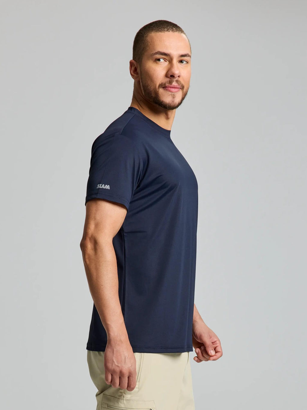 TECH PIQUE T-SHIRT - Navy