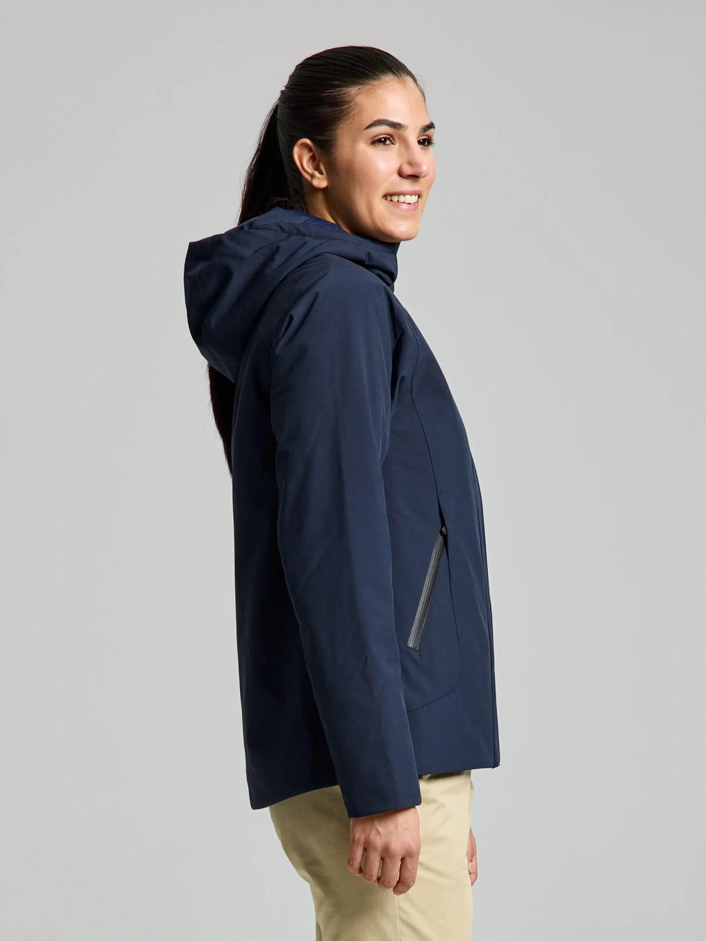 ACT WS HOODED INS JACKET - Navy