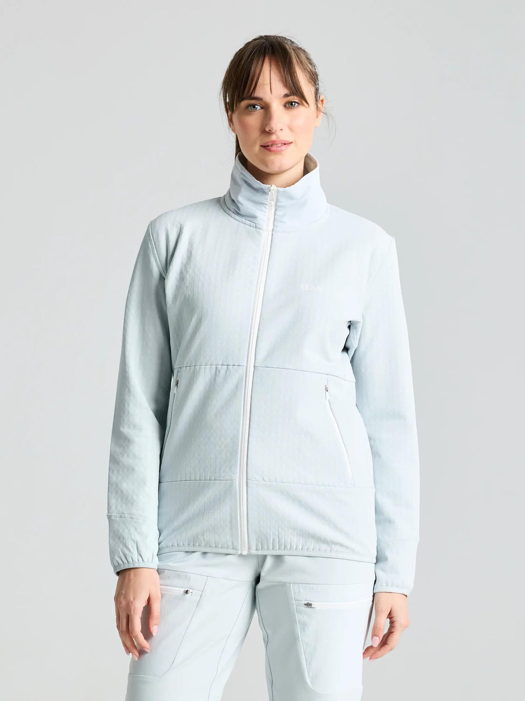 ALTURA WS FZ GRID FLEECE - Szürke