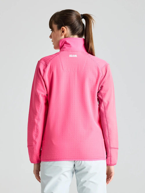 ALTURA WS FZ GRID FLEECE - Pink