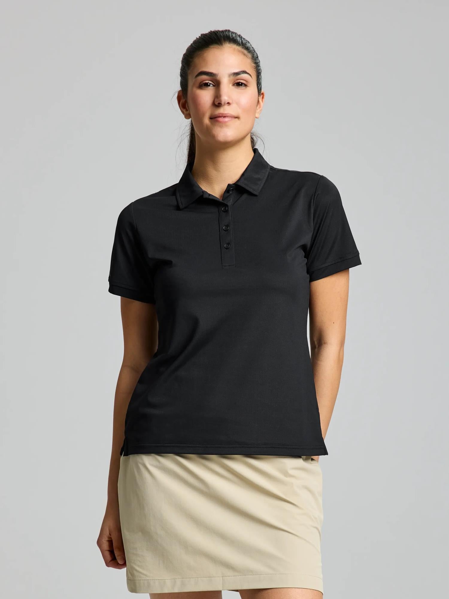 WS TECH PIQUE POLO SS - Fekete