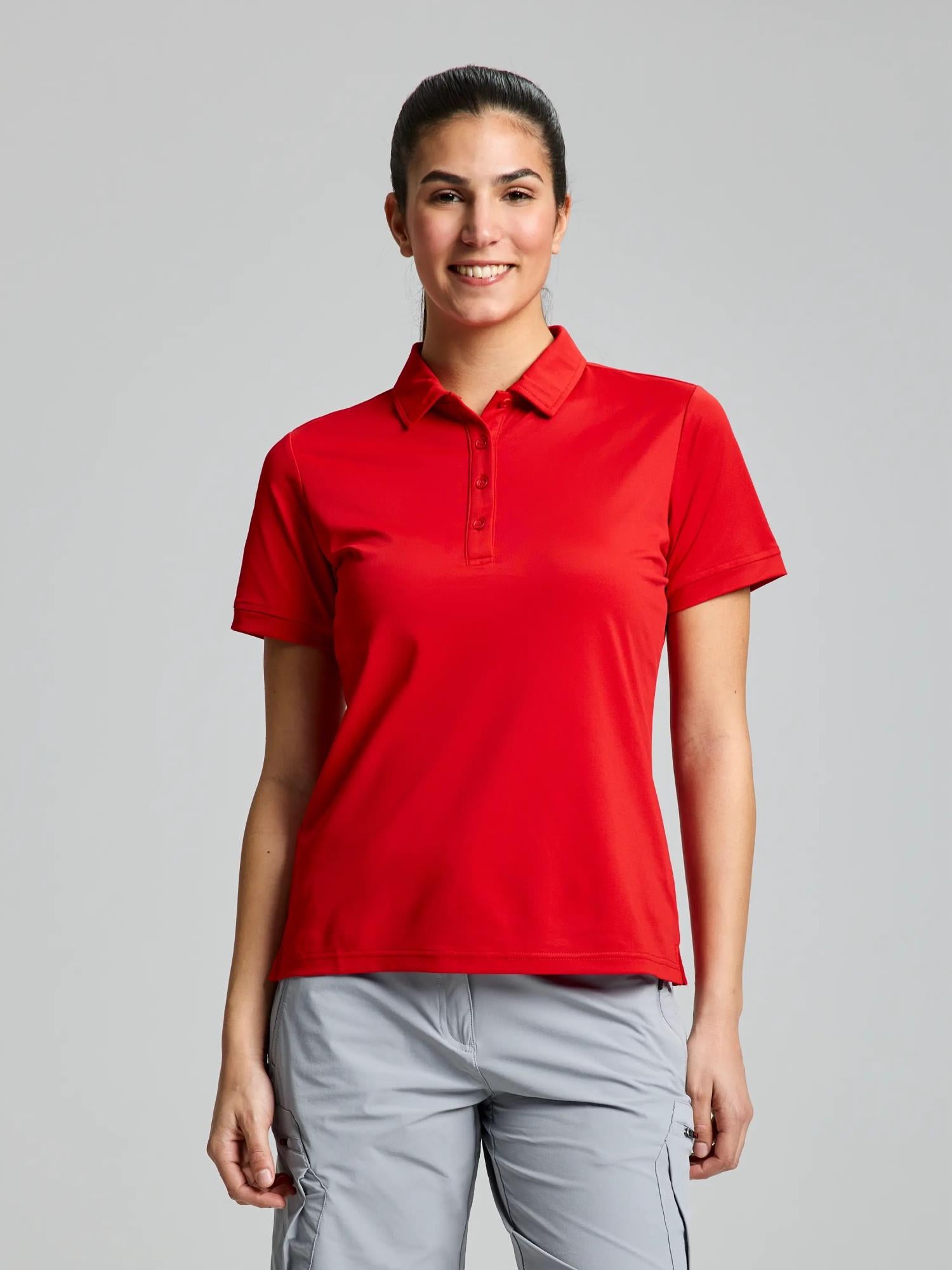 WS TECH PIQUE POLO SS - Piros