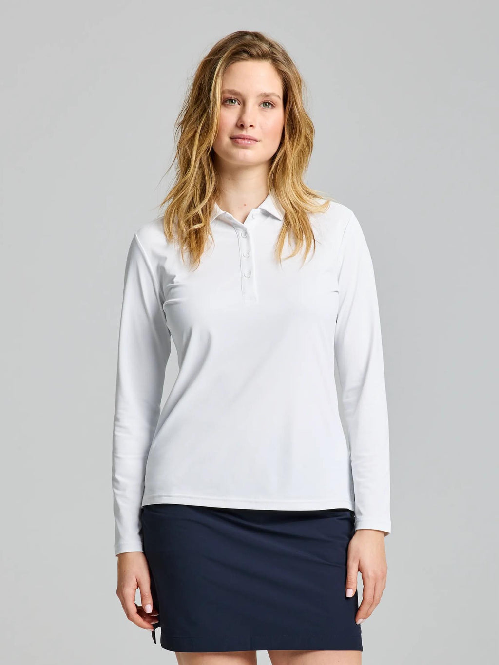WS TECH PIQUE POLO LS - Fehér