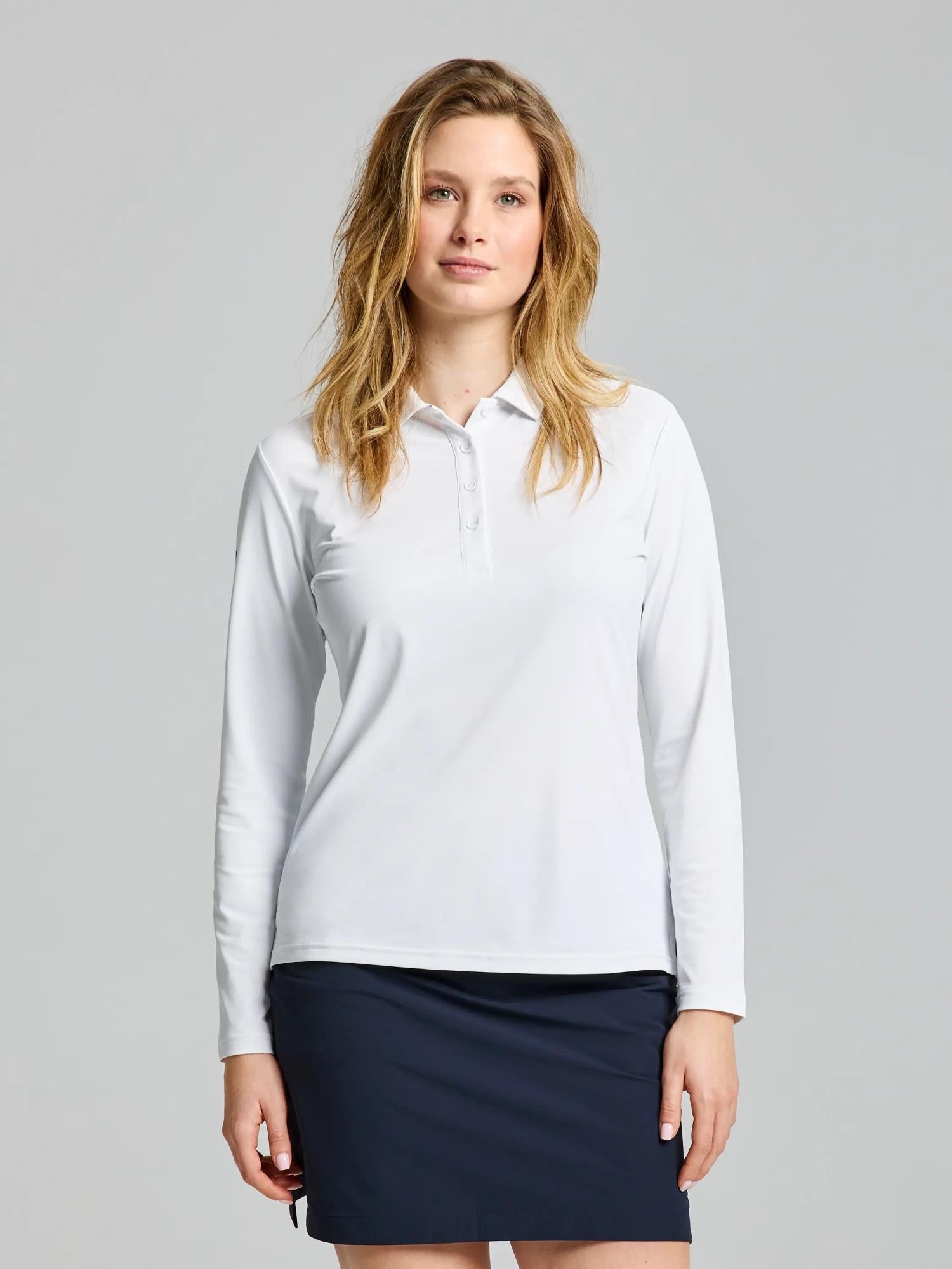WS TECH PIQUE POLO LS - Fehér