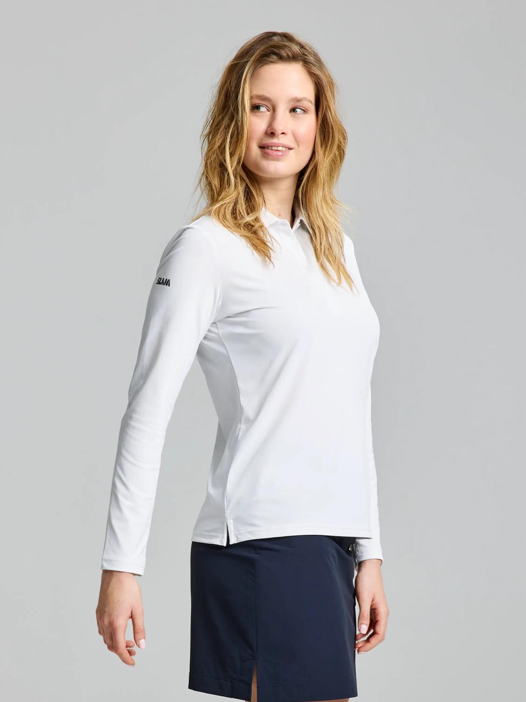 WS TECH PIQUE POLO LS - Fehér