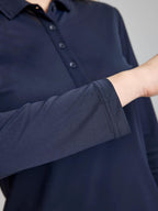WS TECH PIQUE POLO LS - Navy