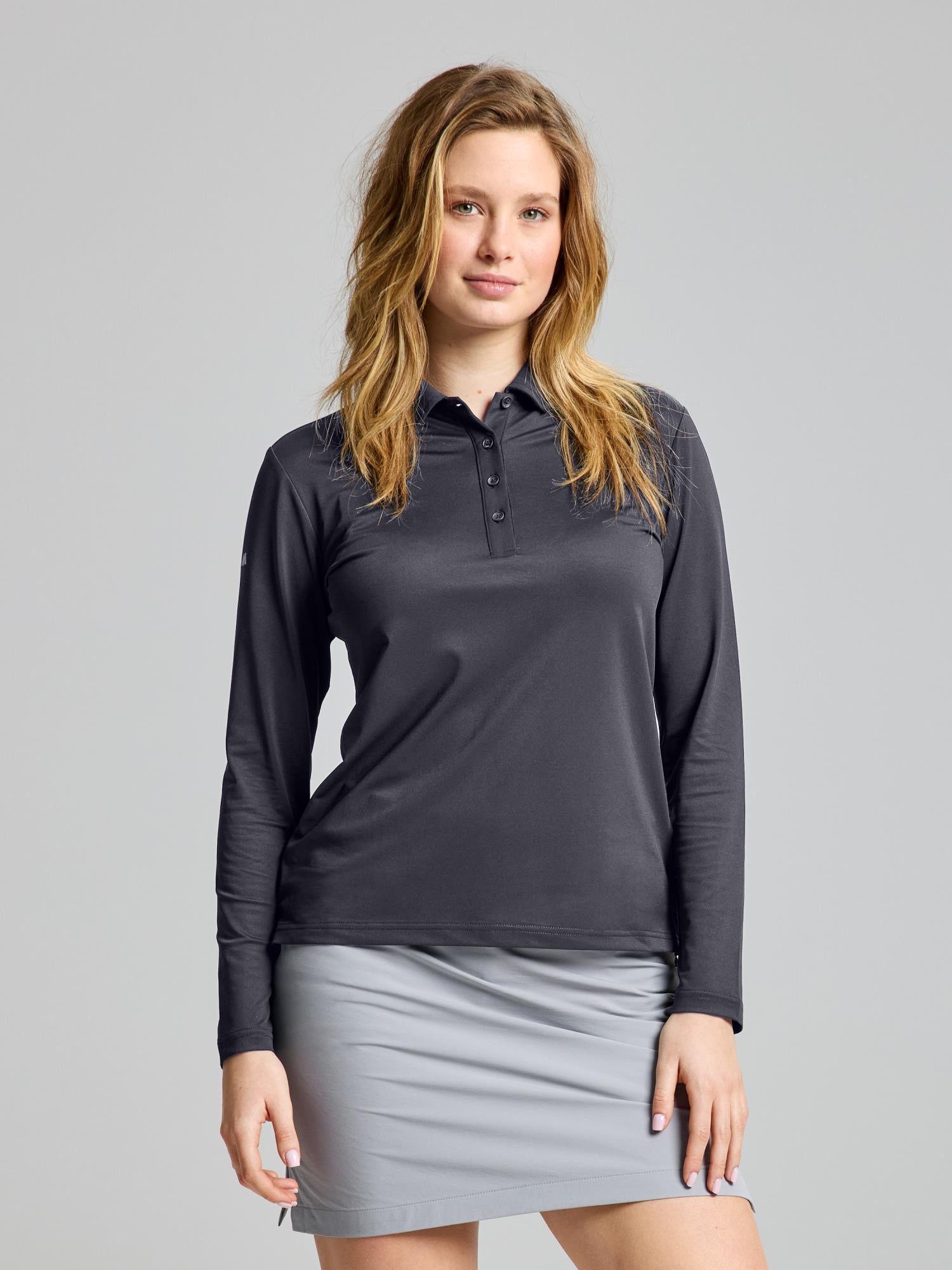 WS TECH PIQUE POLO LS - Titánium