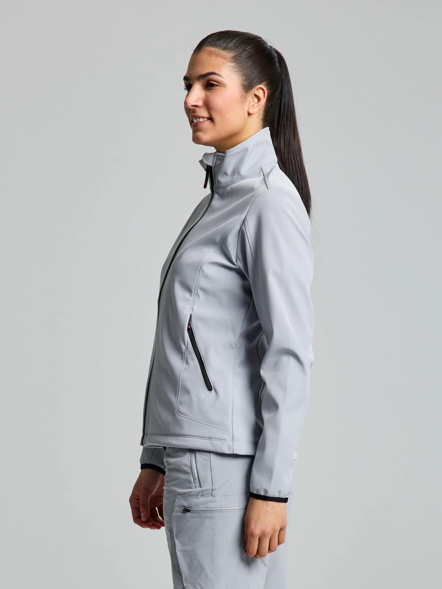 ACT WS SOFTSHELL JACKET - Aluminium
